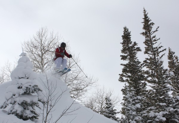 Yours truly hucking a small cornice