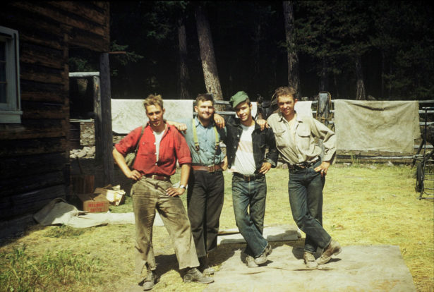 Jumpers at Spotted Bear Ranger Station after a fire 1953. Photo contributed to the Smokey Generation by Don Halloran (MSO 1953).